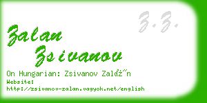 zalan zsivanov business card